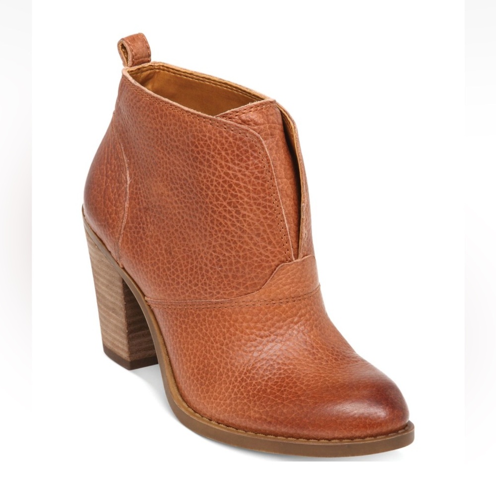 Lucky Brand Ehllen leather ankle boots in tan toffee size 9.5 bottie
